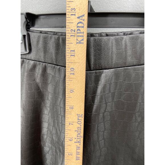 TOPSHOP Leggings Womens Sz 2 Black Faux Snake Stretch High Rise Comfort - Picture 4 of 11